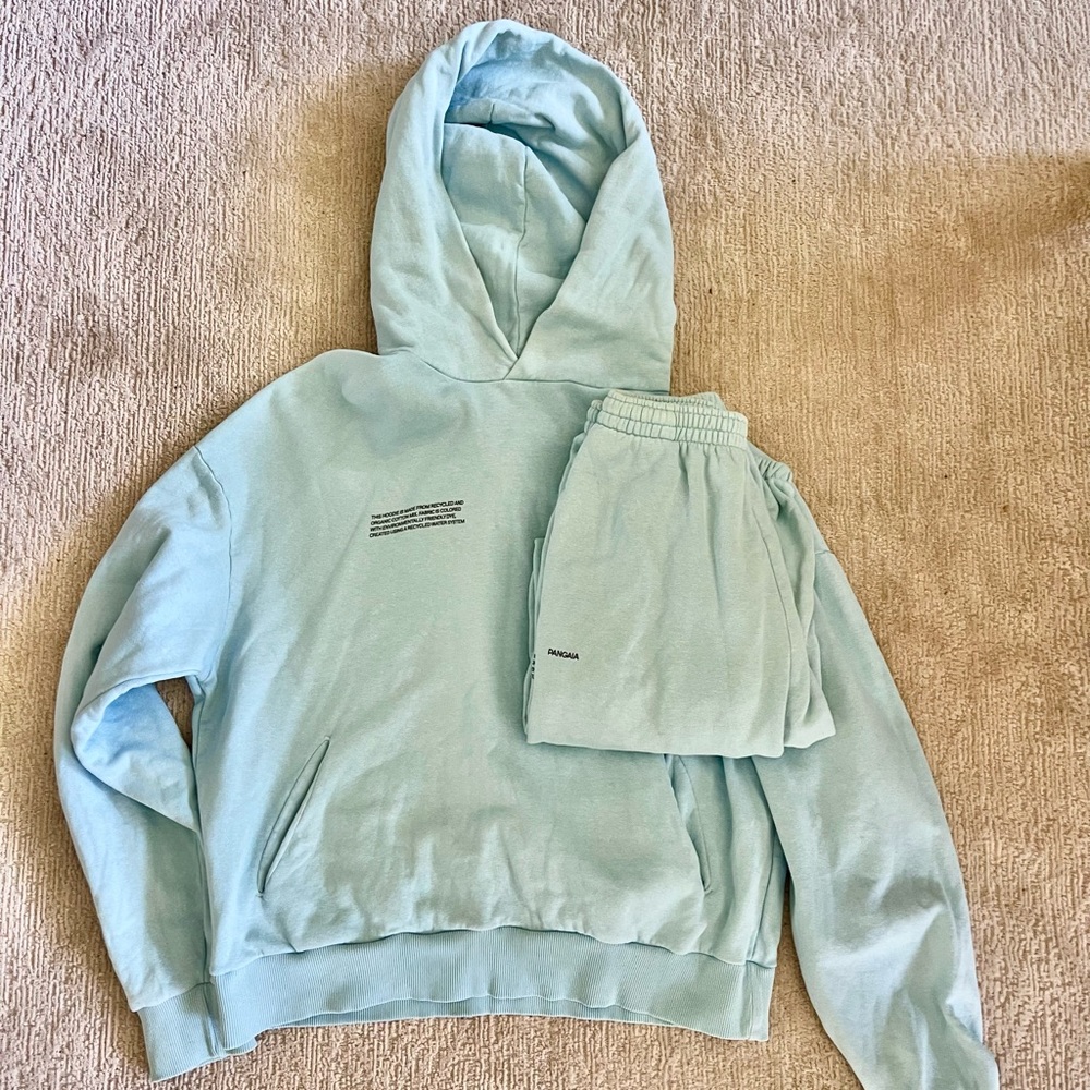 Pangaia 365 Heavyweight Hoodie + Sweat Pants- Celestial Blue (sweat set)